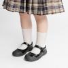imageDREAM PAIRS Girls Kids Mary Jane School Uniform ToeProtective Shoes Soft Flats Toddler Little KidBlackpu