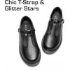 imageDREAM PAIRS Girls Mary Jane Dress Shoes Chunky Platform School Uniform Shoes TStrap Oxfords Loafers Star FlatsBlack