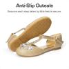 imageDREAM PAIRS Girls Mary Jane Dress Shoes Pearl TStrap Party Flower Wedding Princess Flats for Toddler Little Big KidGold