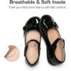 imageDREAM PAIRS Girls School Uniform Shoes Mary Jane Dress Flats for Little KidBig KidBlackPat