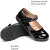 imageDREAM PAIRS Girls School Uniform Shoes Mary Jane Dress Flats for Little KidBig KidBlackPat
