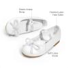 imageDREAM PAIRS Toddler Girls Dress Shoes Flower Girl Ballet Bow Flats for Party Wedding Performance School ChristmasWhite
