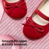imageDREAM PAIRS Toddler Girls Dress Shoes Party Wedding Flower Girl Ballet FlatsRedpu