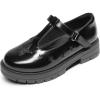imageDREAM PAIRS Girls Mary Jane Dress Shoes Chunky Platform School Uniform Shoes TStrap Oxfords Loafers Star FlatsBlackpu