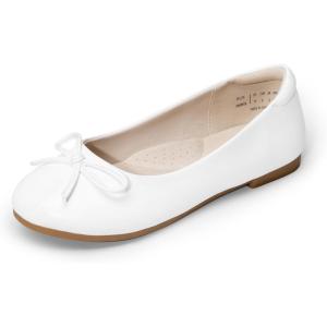 imageDREAM PAIRS Girls Dress Shoes Ballet Flats Slipon Fashion Bow Flower Girl Shoes for Wedding School Party BirthdayWhite