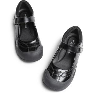 imageDREAM PAIRS Girls Kids Mary Jane School Uniform ToeProtective Shoes Soft Flats Toddler Little KidBlack