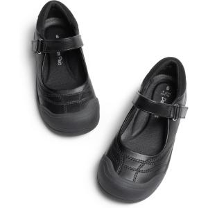 imageDREAM PAIRS Girls Kids Mary Jane School Uniform ToeProtective Shoes Soft Flats Toddler Little KidBlackpu