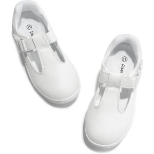 imageDREAM PAIRS Girls Mary Jane School Uniform Shoes TStrap Flat Sneakers for ToddlerLittle KidWhite