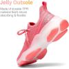 imageDREAM PAIRS Girls SlipOn Sneakers Kids Sparkle Pop Lightweight Jelly Sole Walking ShoesHot Pink