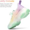 imageDREAM PAIRS Girls SlipOn Sneakers Kids Sparkle Pop Lightweight Jelly Sole Walking ShoesRainbowYellow