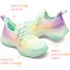 imageDREAM PAIRS Girls SlipOn Sneakers Kids Sparkle Pop Lightweight Jelly Sole Walking ShoesRainbowYellow