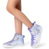 imageDREAM PAIRS Girls Sneakers High Top Hook and Loop Sparkly Shiny Comfortable Casual Walking Shoes for ToddlerLittleBig KidsPurpleBlue