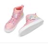 imageDREAM PAIRS Girls Sneakers High Top Hook and Loop Sparkly Shiny Comfortable Casual Walking Shoes for ToddlerLittleBig KidsRainbowPink