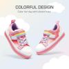 imageDREAM PAIRS Toddler Girls Shoes Rainbow Sneakers Casual School Walking Hook and Loop Footwear for ToddlerLittle KidsRainbowPink