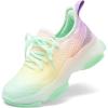 imageDREAM PAIRS Girls SlipOn Sneakers Kids Sparkle Pop Lightweight Jelly Sole Walking ShoesRainbowYellow