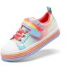 imageDREAM PAIRS Toddler Girls Shoes Rainbow Sneakers Casual School Walking Hook and Loop Footwear for ToddlerLittle KidsRainbowBlue