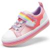 imageDREAM PAIRS Toddler Girls Shoes Rainbow Sneakers Casual School Walking Hook and Loop Footwear for ToddlerLittle KidsRainbowPink