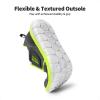 imageDREAM PAIRS Boys Girls Shoes Kids Slip on Tennis EZOns MightyMovers Running Athletic Barefoot Zero Drop Sports SneakersGreyNeon