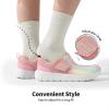 imageDREAM PAIRS Boys Girls Shoes Kids Slip on Tennis EZOns MightyMovers Running Athletic Barefoot Zero Drop Sports SneakersPinkRainbow