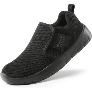 imageDREAM PAIRS Boys Girls Shoes Kids Slip on Tennis EZOns MightyMovers Running Athletic Barefoot Zero Drop Sports SneakersBlack Monochrome