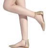 imageDREAM PAIRS Flapointed Womens Casual DOrsay Pointed Plain Ballet Comfort Soft Slip On Flats ShoesPink Gold