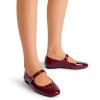 imageDREAM PAIRS Womens Silver Square Toe Mary Jane Flats Comfortable Casual Slip On Dress Shoes with Buckle Strap for Womens Daily WearBurgundy