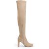 imageDREAM PAIRS Womens HIGHPLAT Black Chunky Thigh High Over The Knee High Heel BootsSandsuede