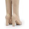 imageDREAM PAIRS Womens HIGHPLAT Black Chunky Thigh High Over The Knee High Heel BootsSandsuede