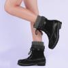 imageDREAM PAIRS Womens Snow Winter Boots Mid Calf Waterproof Duck Warm Outdoor Winter Boots ShoesBlack