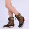 imageDREAM PAIRS Womens Snow Winter Boots Mid Calf Waterproof Duck Warm Outdoor Winter Boots ShoesBlack Browm