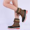 imageDREAM PAIRS Womens Snow Winter Boots Mid Calf Waterproof Duck Warm Outdoor Winter Boots ShoesBlack Browm