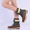 imageDREAM PAIRS Womens Snow Winter Boots Mid Calf Waterproof Duck Warm Outdoor Winter Boots ShoesTanKhaki