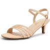 imageDREAM PAIRS Womens Kitten Heels Open Round Toe Comfortable Strappy Heels for Dressy Wedding Party Evening SandalsNudenubuck
