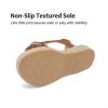 imageDREAM PAIRS Girls Espadrille Flatform Platform Wedge Open Toe Summer Sandals for Little Kid Big Kid Casual Vacation or Formal UseBrown