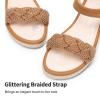 imageDREAM PAIRS Girls Espadrille Flatform Platform Wedge Open Toe Summer Sandals for Little Kid Big Kid Casual Vacation or Formal UseCamelsuede