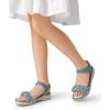 imageDREAM PAIRS Girls Espadrille Flatform Platform Wedge Open Toe Summer Sandals for Little Kid Big Kid Casual Vacation or Formal UseDenim Blue