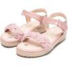 imageDREAM PAIRS Girls Espadrille Flatform Platform Wedge Open Toe Summer Sandals for Little Kid Big Kid Casual Vacation or Formal UsePinksuede