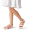 imageDREAM PAIRS Girls Espadrille Flatform Platform Wedge Open Toe Summer Sandals for Little Kid Big Kid Casual Vacation or Formal UsePinksuede
