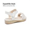 imageDREAM PAIRS Girls Espadrille Flatform Platform Wedge Open Toe Summer Sandals for Little Kid Big Kid Casual Vacation or Formal UseWhite