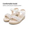 imageDREAM PAIRS Girls Espadrille Flatform Platform Wedge Open Toe Summer Sandals for Little Kid Big Kid Casual Vacation or Formal UseWhite