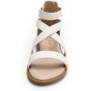 imageDREAM PAIRS Girls Gladiator Sandals with Zipper Strappy Sandals ToddlerLittle KidBig KidMatte White