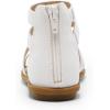 imageDREAM PAIRS Girls Gladiator Sandals with Zipper Strappy Sandals ToddlerLittle KidBig KidMatte White