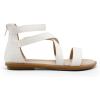 imageDREAM PAIRS Girls Gladiator Sandals with Zipper Strappy Sandals ToddlerLittle KidBig KidMatte White
