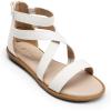 imageDREAM PAIRS Girls Gladiator Sandals with Zipper Strappy Sandals ToddlerLittle KidBig KidMatte White