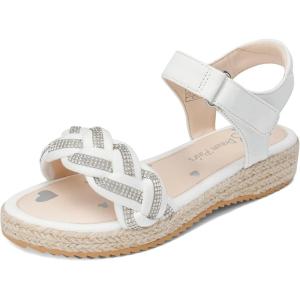 imageDREAM PAIRS Girls Espadrille Flatform Platform Wedge Open Toe Summer Sandals for Little Kid Big Kid Casual Vacation or Formal UseWhite