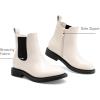 imageDREAM PAIRS Girls Ankle Boots with Side Zipper Chelsea Booties Low Heels Girl Fashion Shoes for ToddlerLittle KidBig KidWhiteBlack