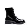 imageDREAM PAIRS Girls Boys Combat Ankle Boots Side Zipper Shoes with Lace Up for ToddlerLittle KidBig KidAll Black