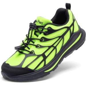imageDREAM PAIRS Boys Girls Running Shoes Kids Athletic Lightweight Breathable Gym School ShoesNeon GreenBlack