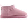imageDREAM PAIRS Ankle Winter Mini Boots for Women Genuine Suede Faux Fur Lining Water Resistant Warm Snow Boots Slip On Memory Foam Comfort Booties FuzzyClassicPink