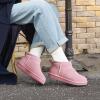 imageDREAM PAIRS Ankle Winter Mini Boots for Women Genuine Suede Faux Fur Lining Water Resistant Warm Snow Boots Slip On Memory Foam Comfort Booties FuzzyClassicPink